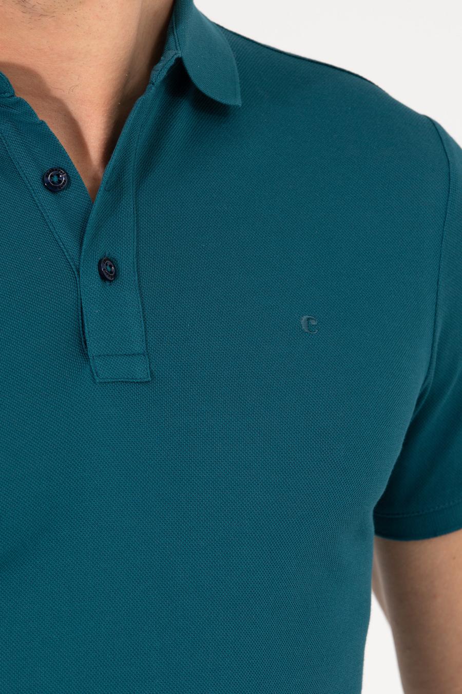 Zümrüt Polo Yaka Slim Fit Basic Merserize T-shirt - 50265364166