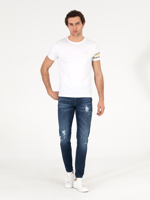 Koyu Mavi Slim Fit Jean Pantolon