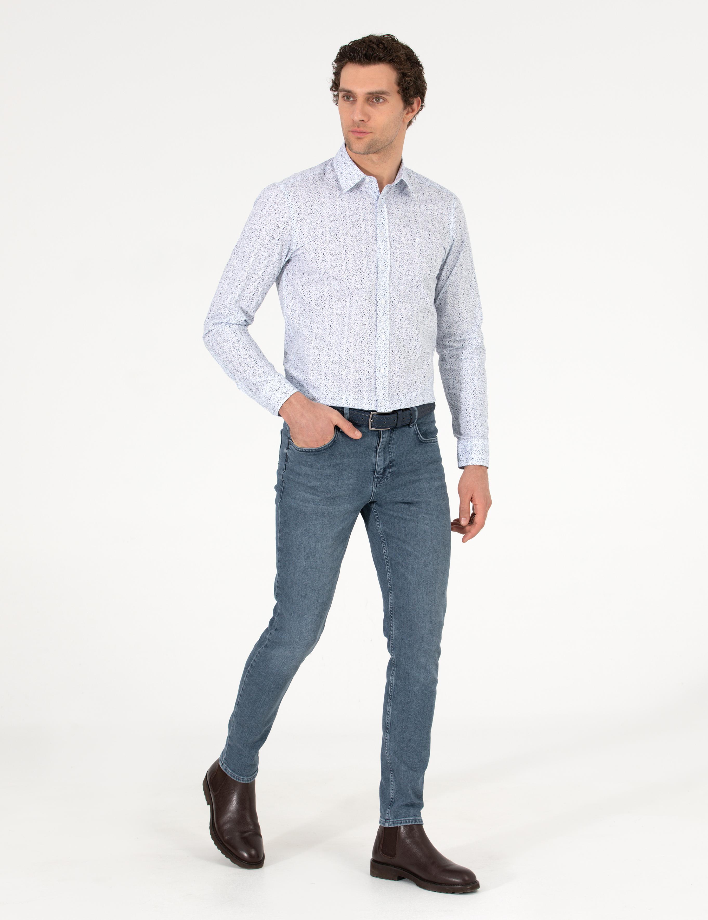 Beyaz Slim Fit Uzun Kollu Gömlek - 50255632020
