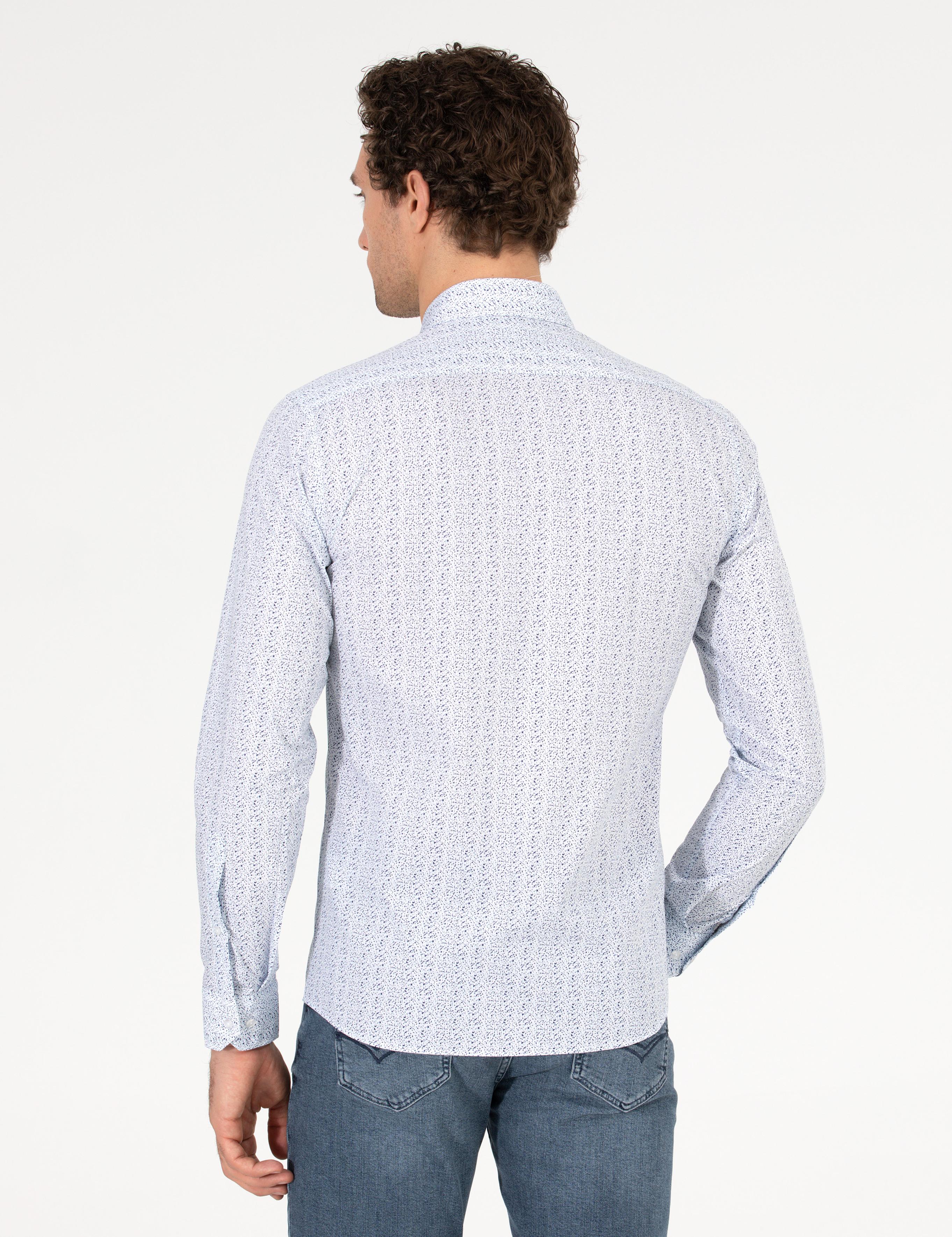 Beyaz Slim Fit Uzun Kollu Gömlek - 50255632020