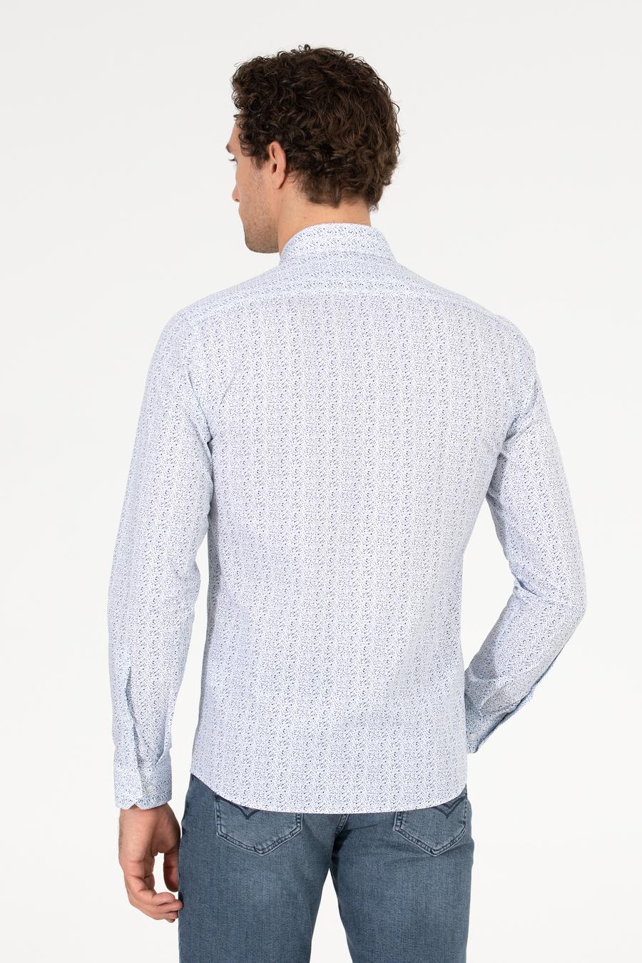 Beyaz Slim Fit Uzun Kollu Gömlek - 50255632020