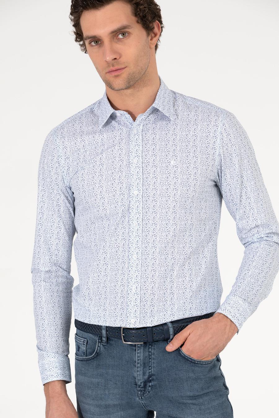 Beyaz Slim Fit Uzun Kollu Gömlek - 50255632020