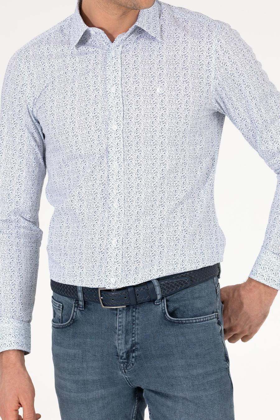 Beyaz Slim Fit Uzun Kollu Gömlek - 50255632020