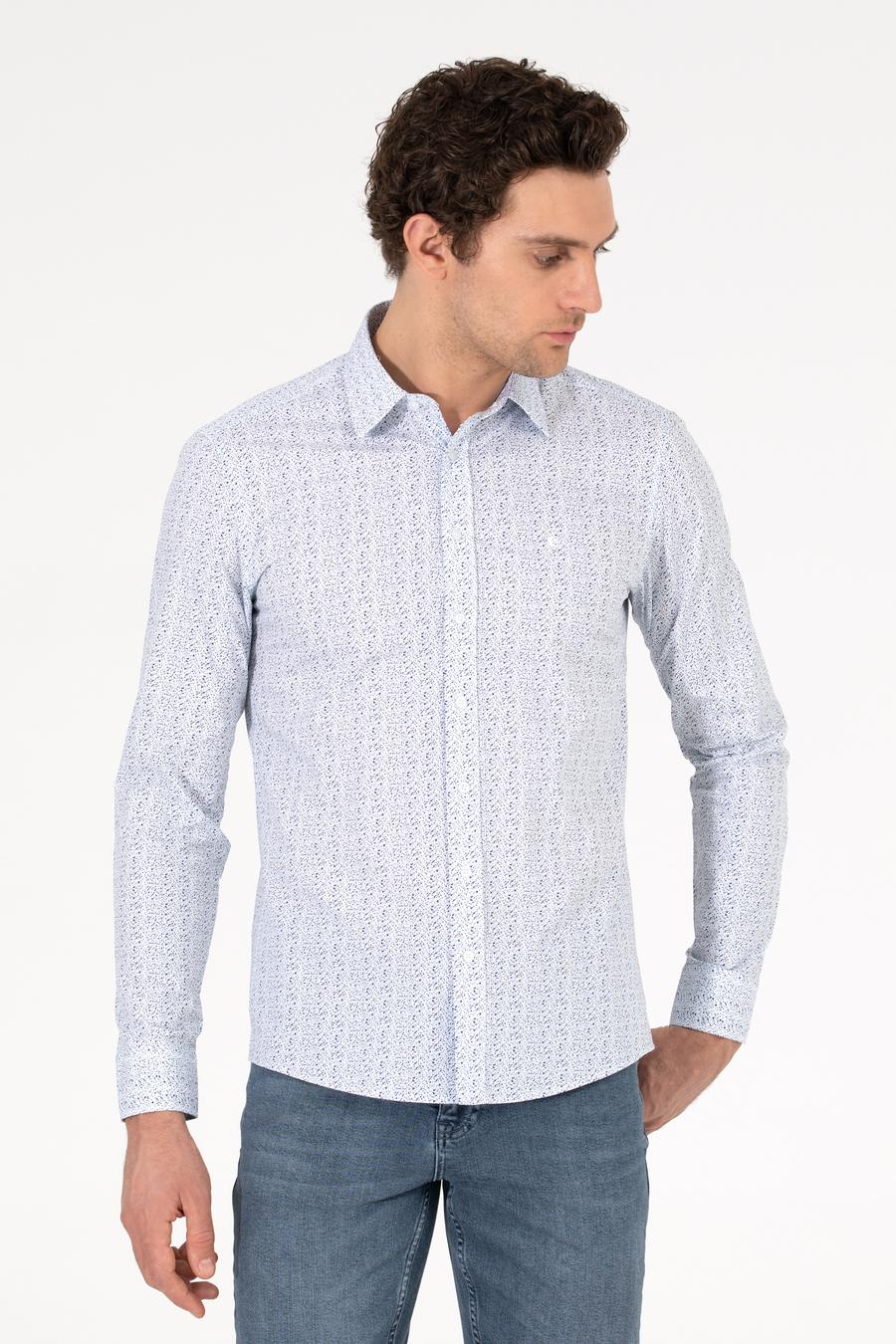 Beyaz Slim Fit Uzun Kollu Gömlek - 50255632020
