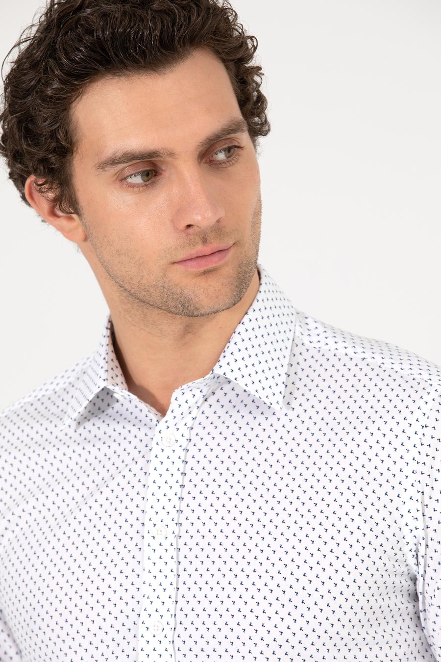 Beyaz Slim Fit Uzun Kollu Gömlek - 50255637020
