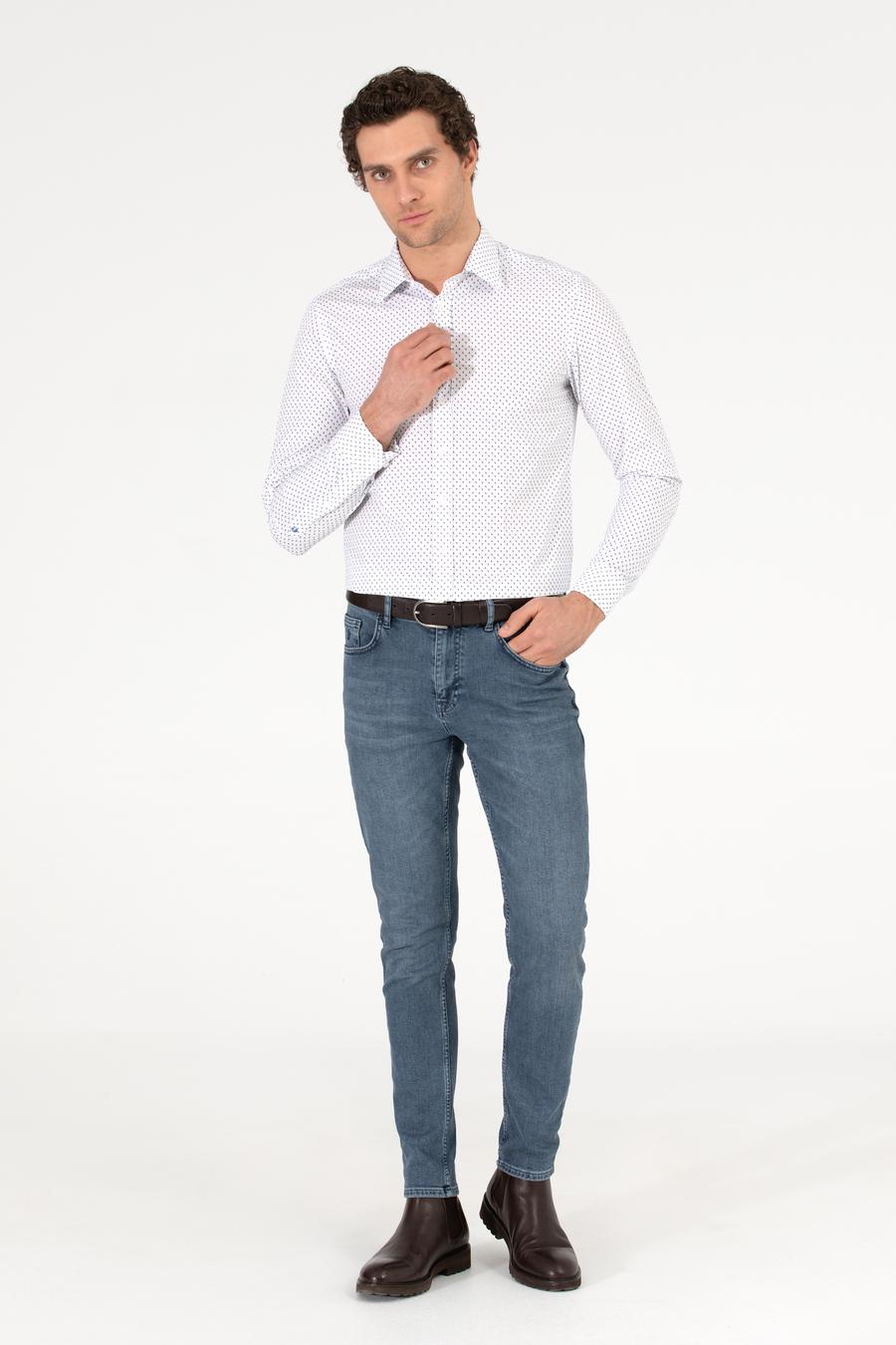 Beyaz Slim Fit Uzun Kollu Gömlek - 50255637020