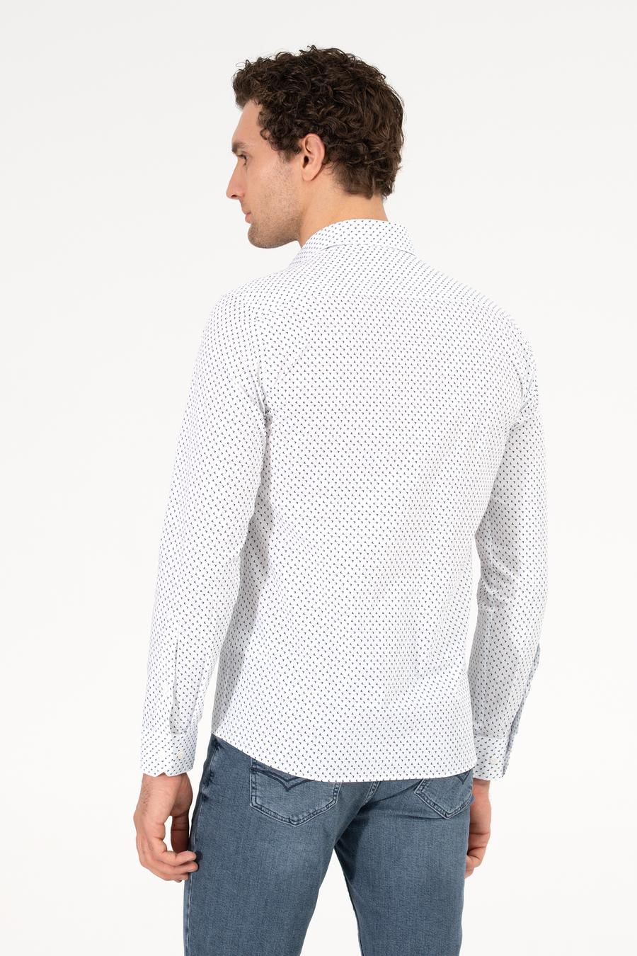 Beyaz Slim Fit Uzun Kollu Gömlek - 50255637020