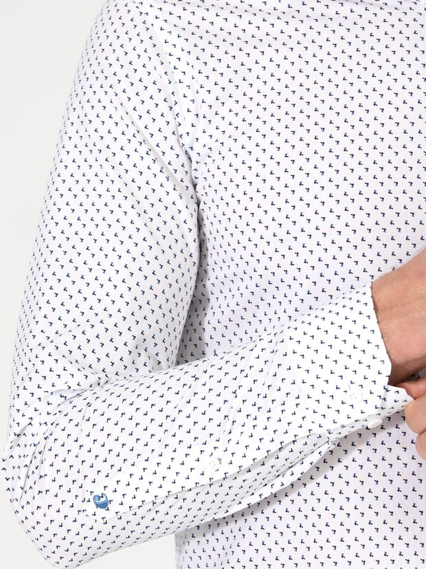 Beyaz Slim Fit Uzun Kollu Gömlek