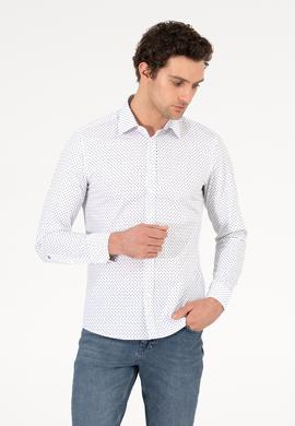 Beyaz Slim Fit Uzun Kollu Gömlek