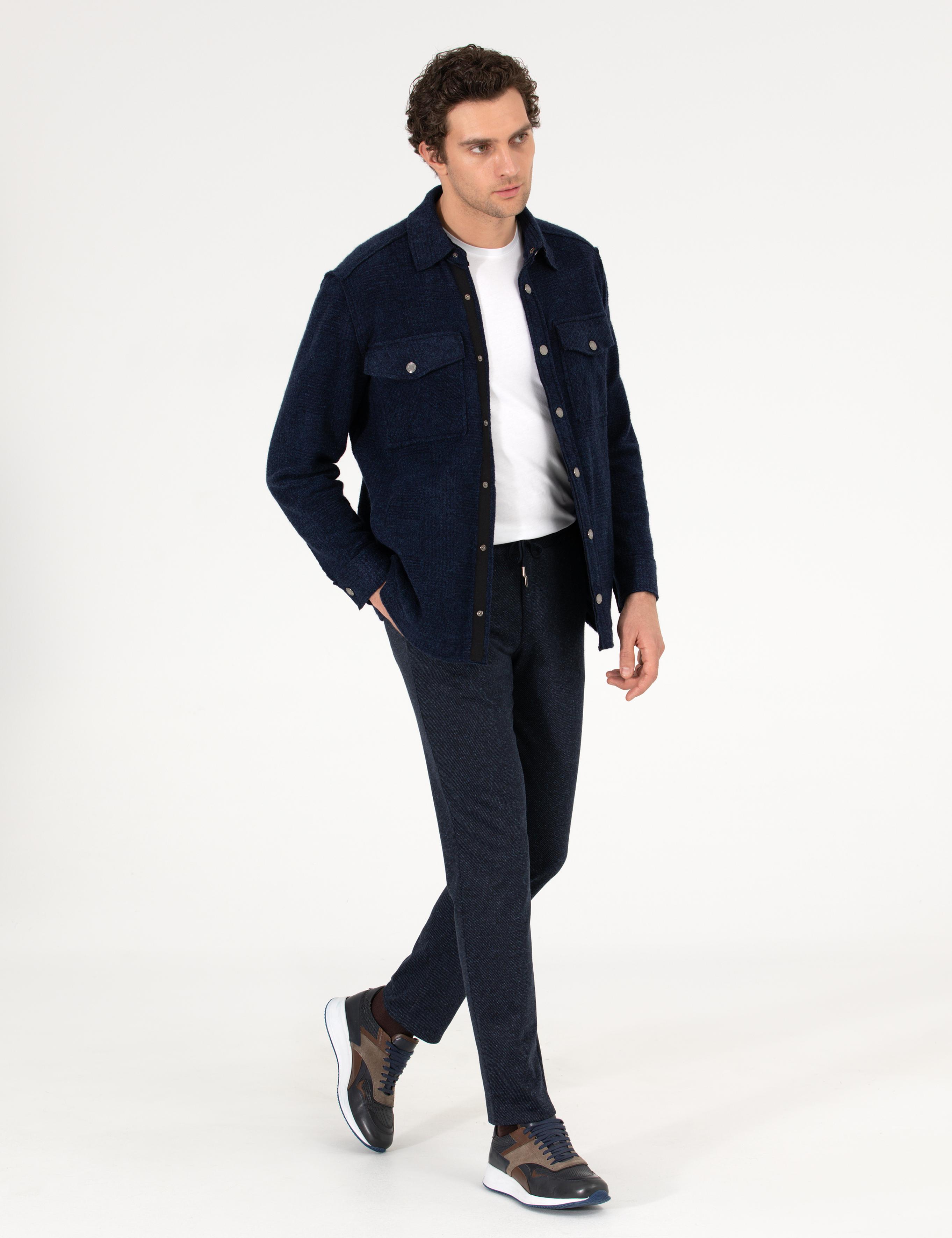 Lacivert Ex. Slim Fit Kumaş Pantolon - 50256007014