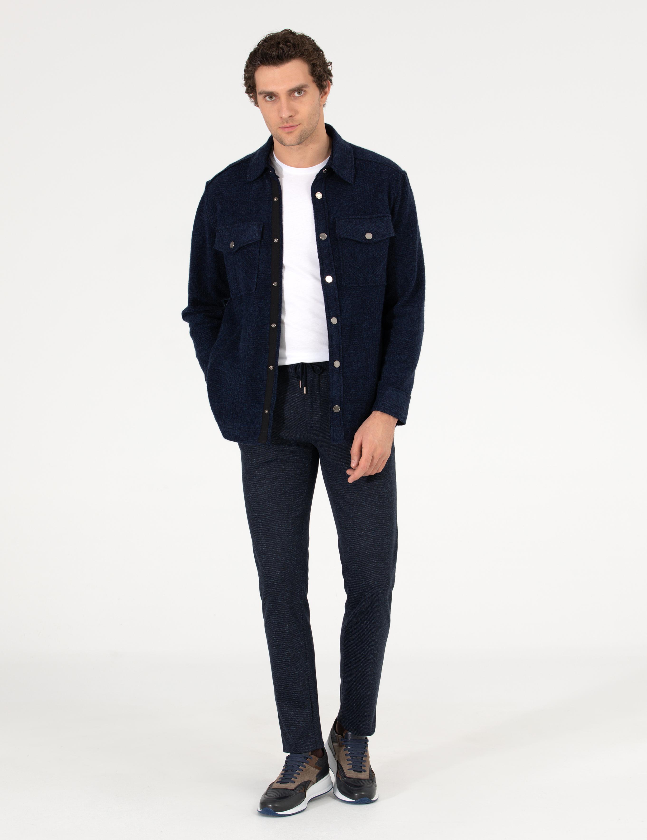 Lacivert Ex. Slim Fit Kumaş Pantolon - 50256007014