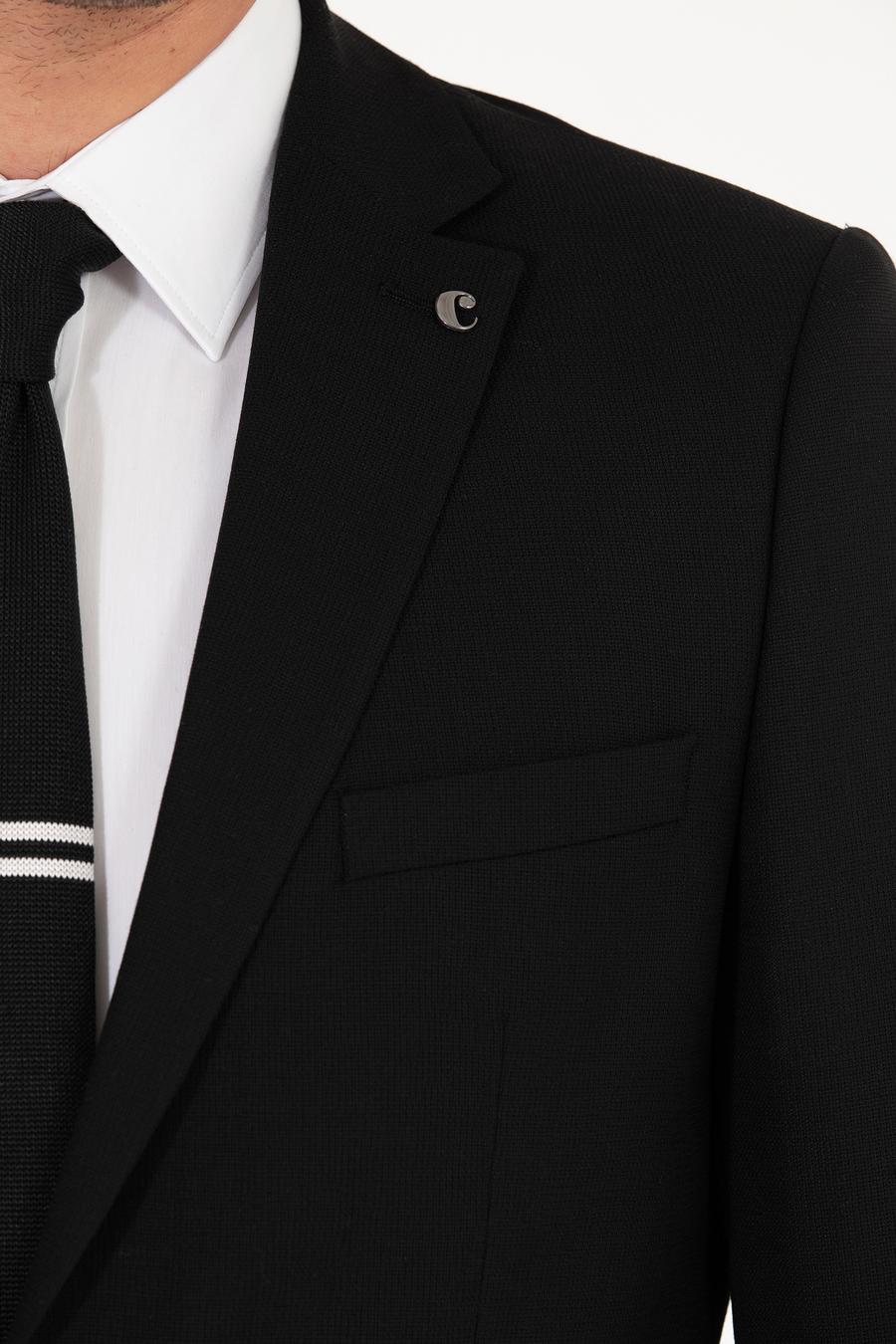Siyah Slim Fit Yün Ceket - 50259957042