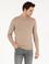 Camel Regular Fit Çeyrek Balıkçı Yaka Basic Kazak