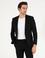 Siyah Slim Fit Yün Karışımlı Ceket