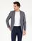 Lacivert Slim Fit Keten Karışımlı Ceket