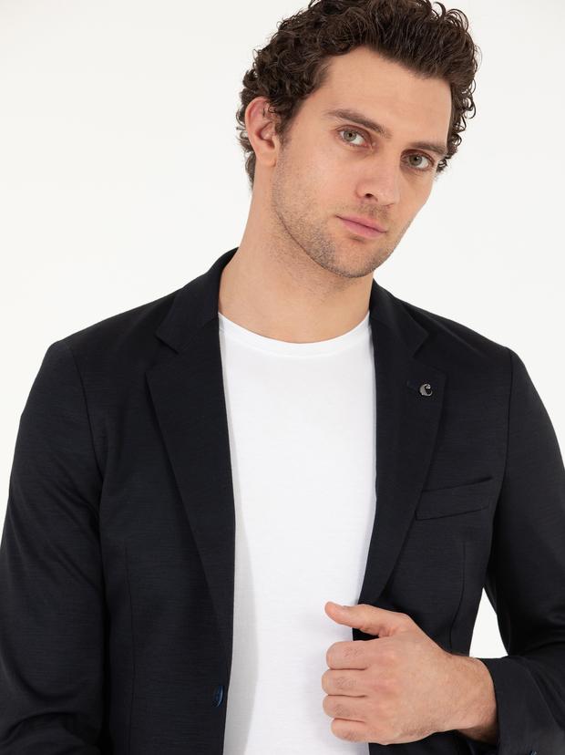 Lacivert Slim Fit Ceket
