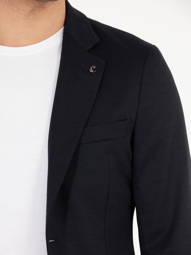 Lacivert Slim Fit Ceket