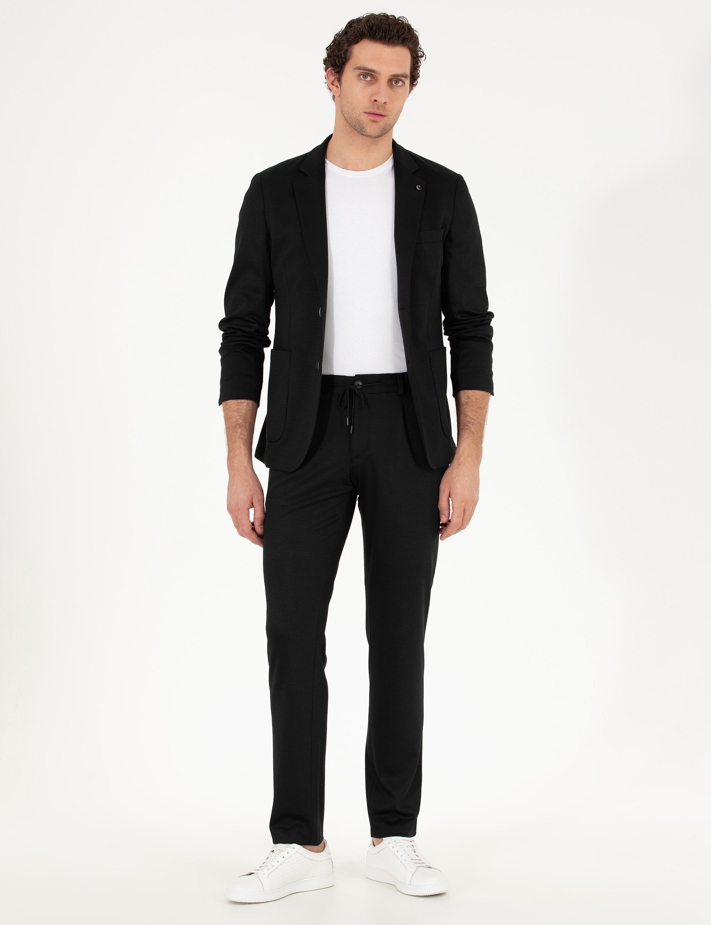 Siyah Slim Fit Ceket - 50265271113