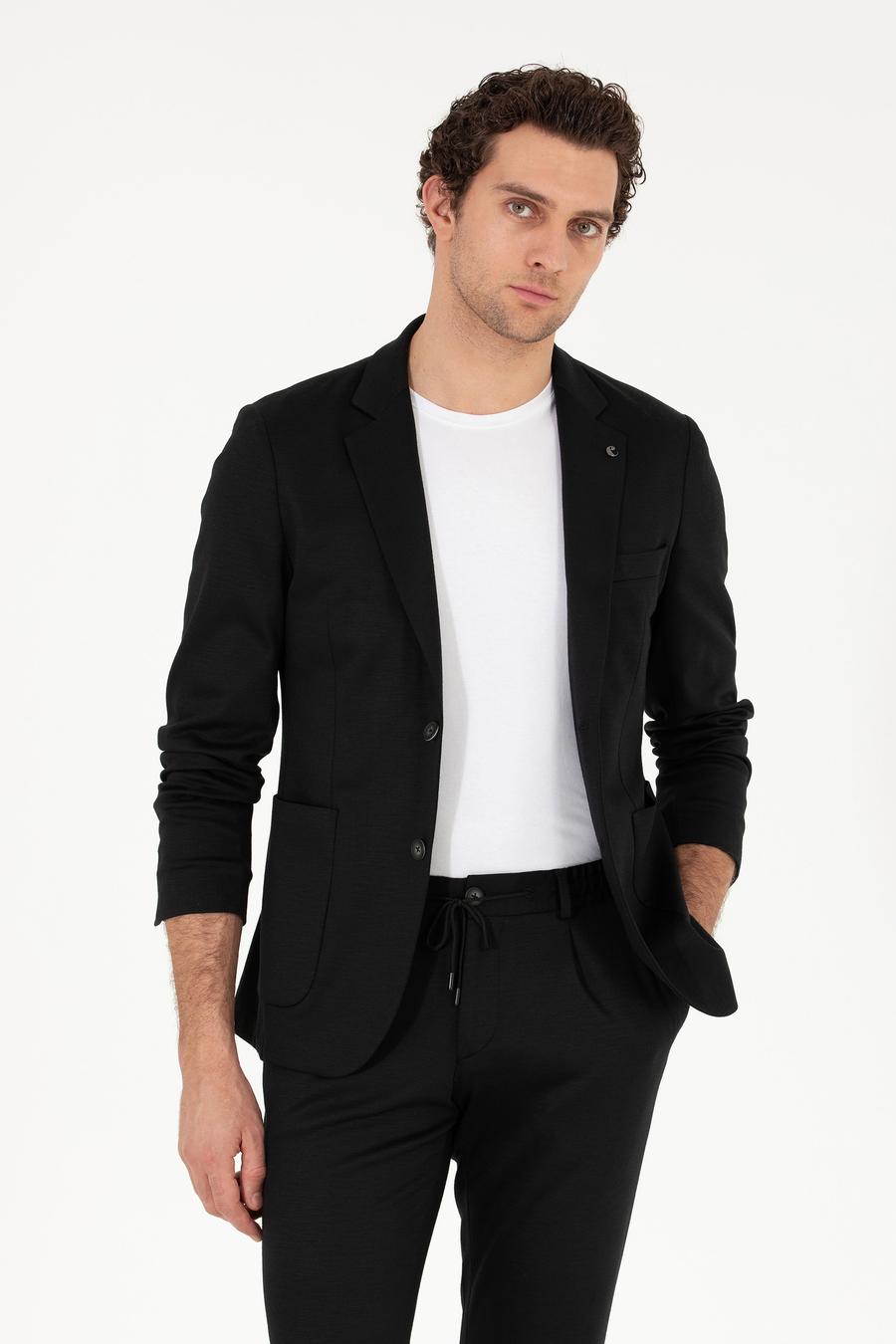 Siyah Slim Fit Ceket - 50265271113