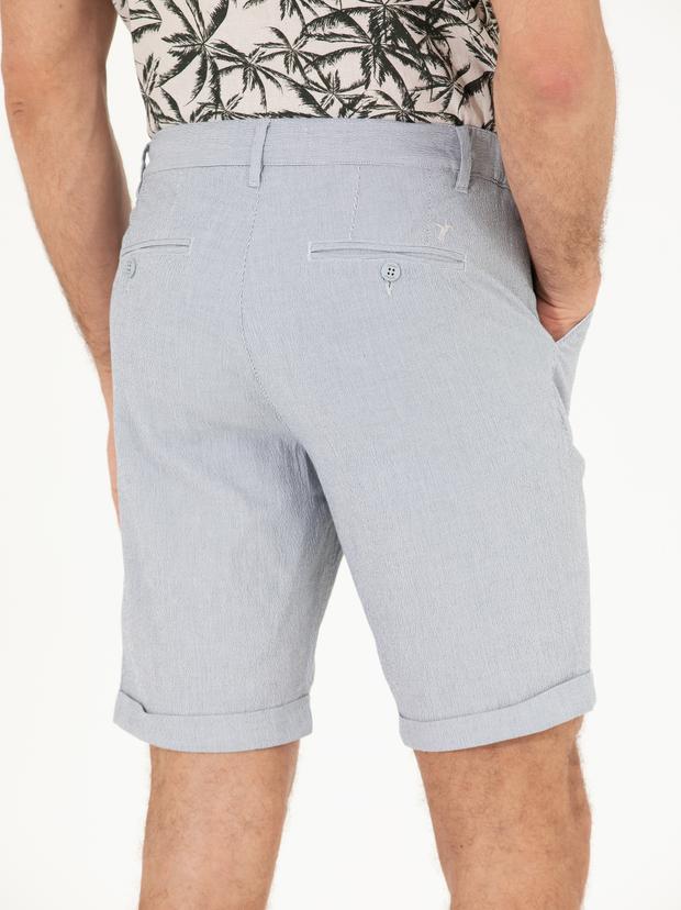 Açık Mavi Regular Fit Dokuma Şort