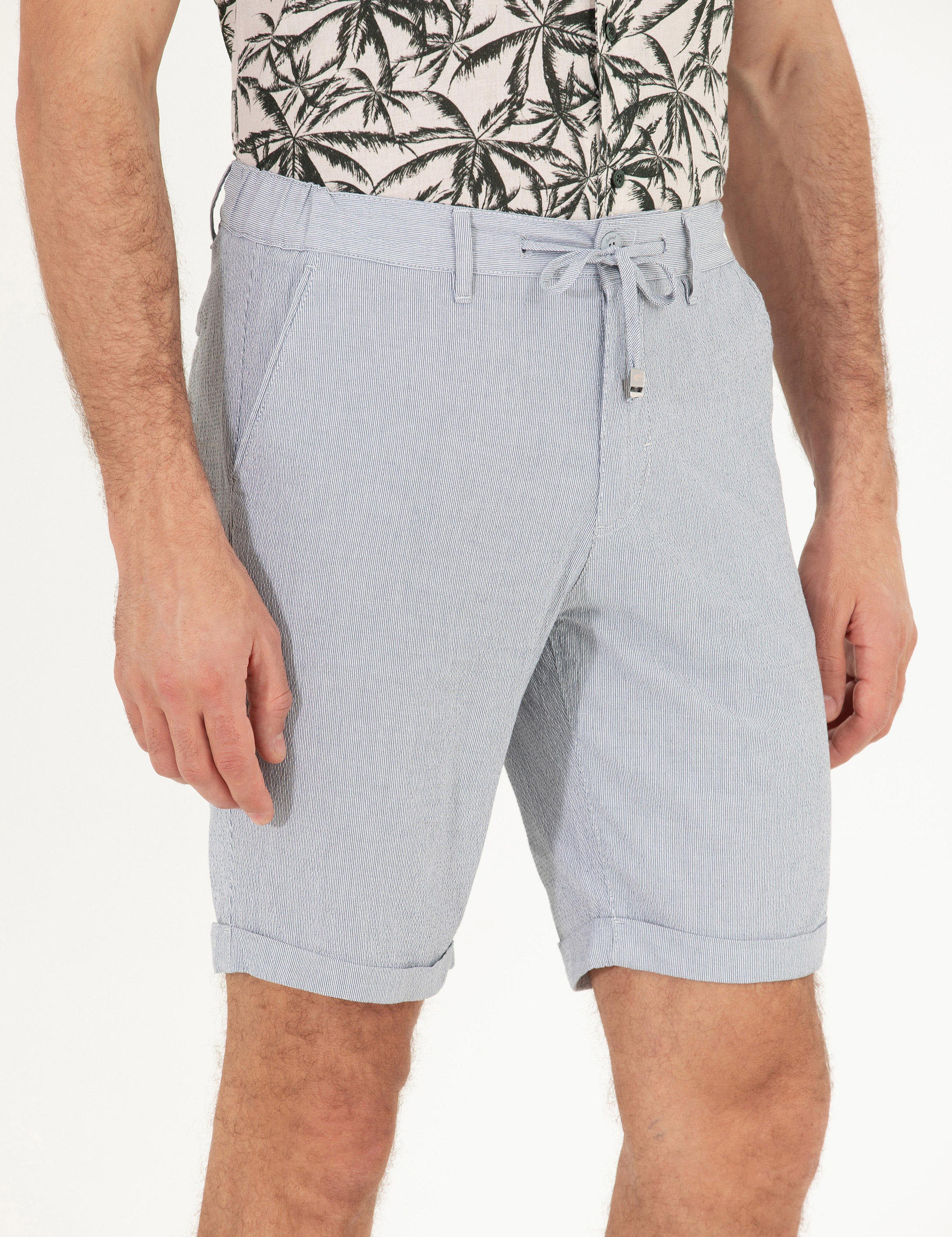 Açık Mavi Regular Fit Dokuma Şort - 50266271020
