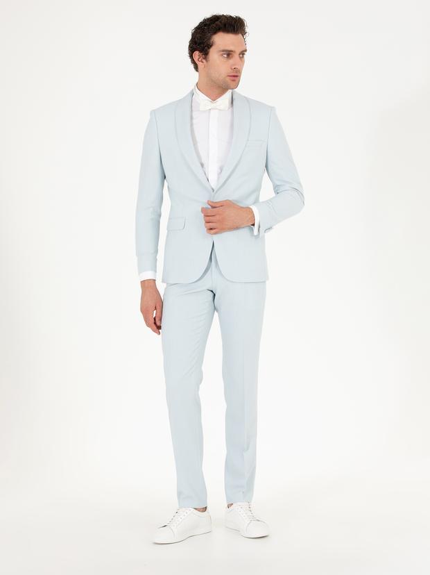 Açık Mavi Slim Fit Smokin Damatlık