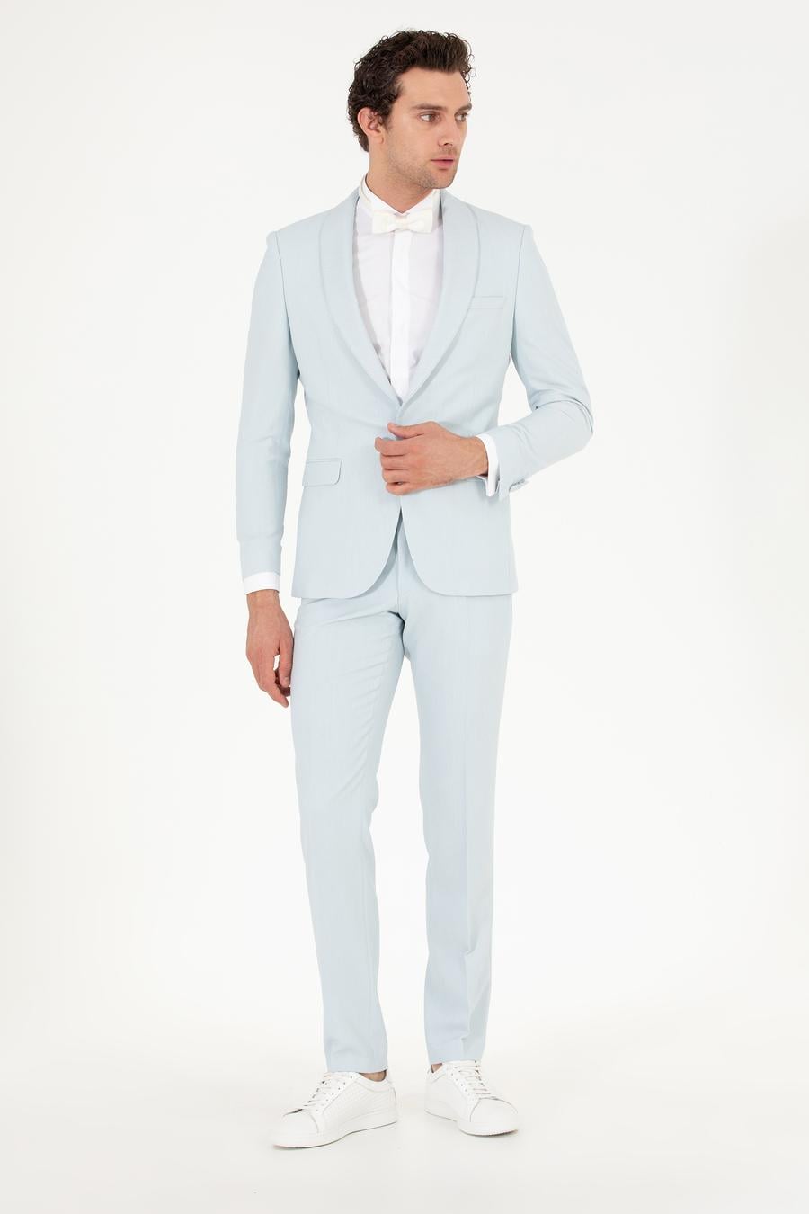 Açık Mavi Slim Fit Smokin Damatlık - 50266443008
