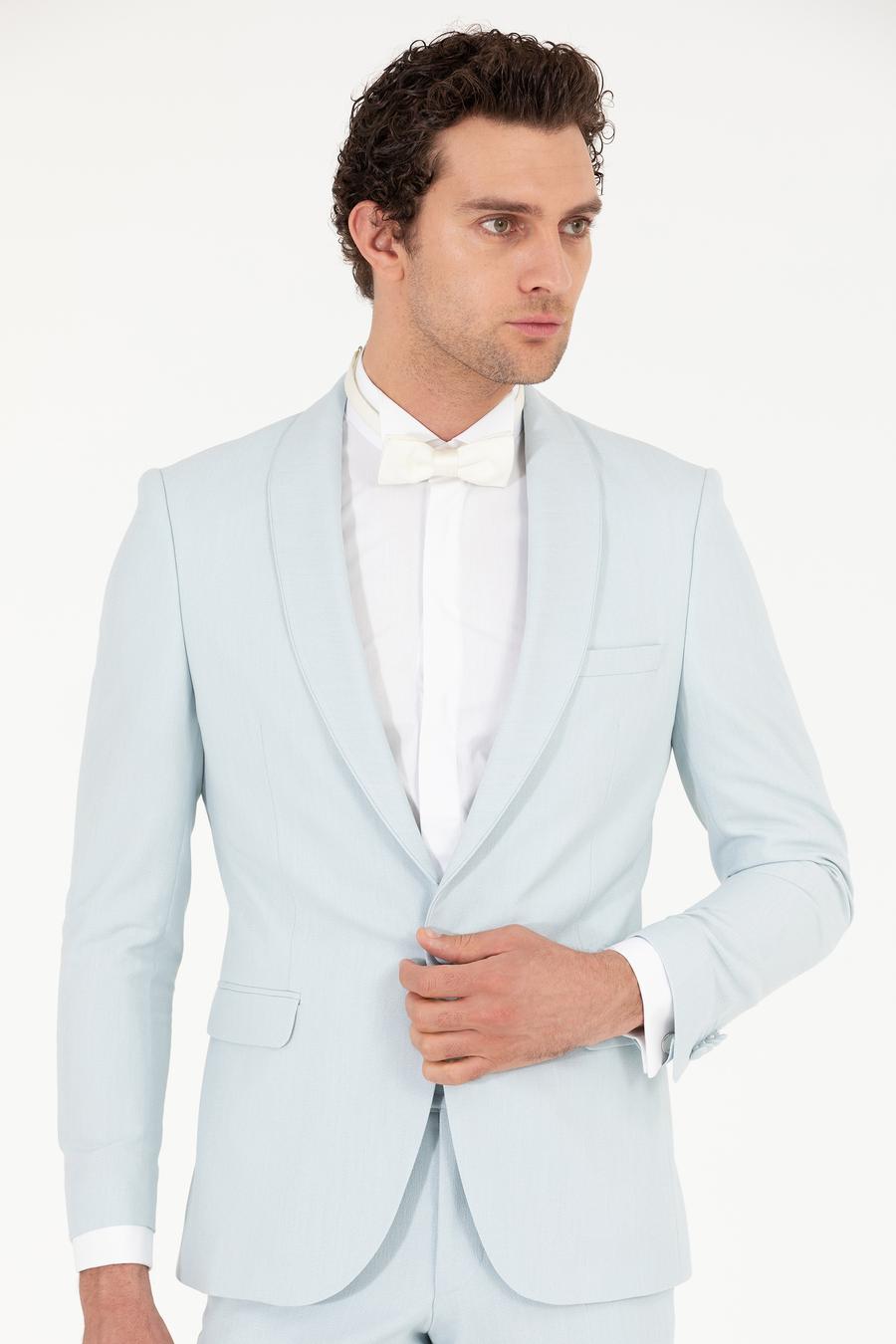 Açık Mavi Slim Fit Smokin Damatlık - 50266443008