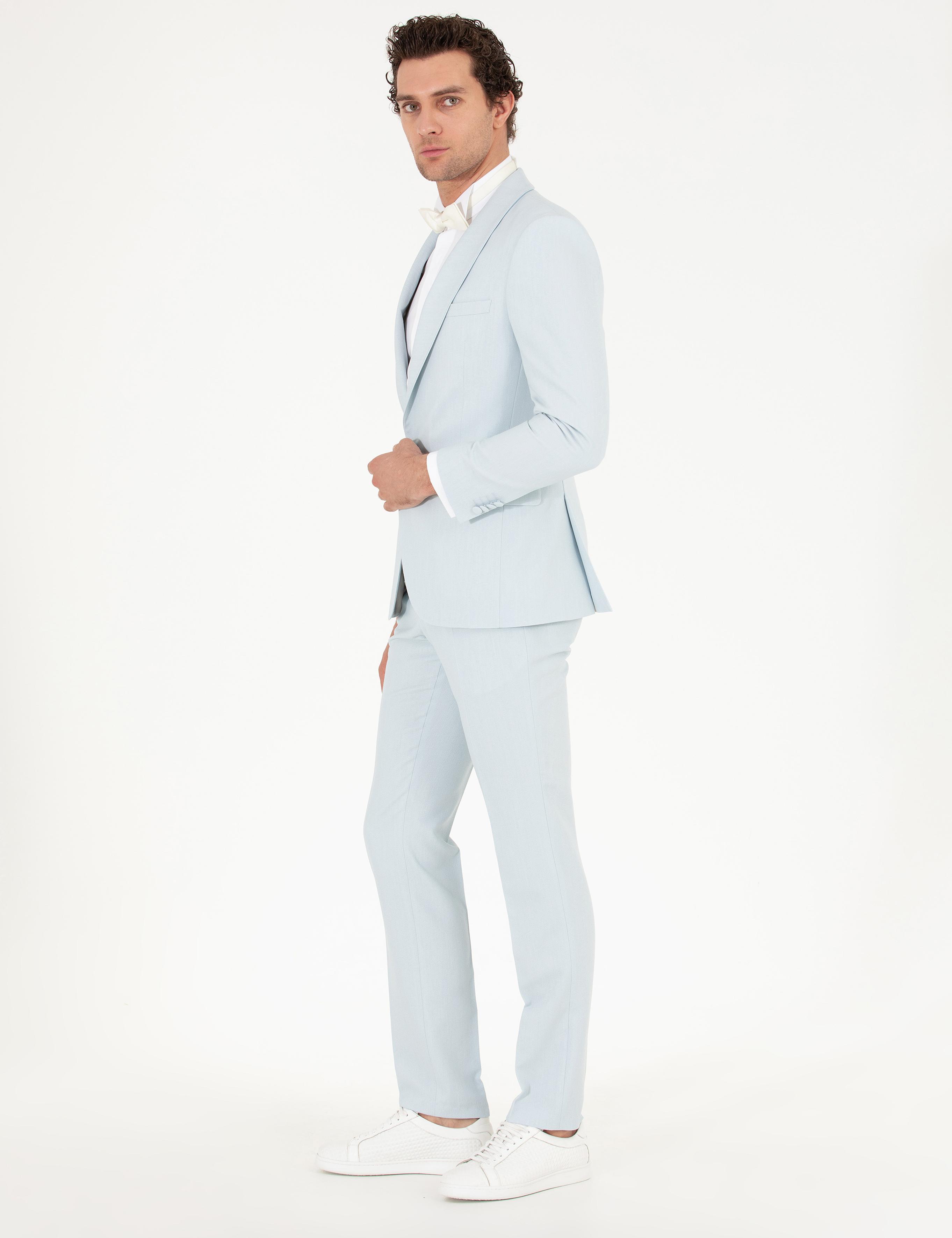 Açık Mavi Slim Fit Smokin Damatlık - 50266443008