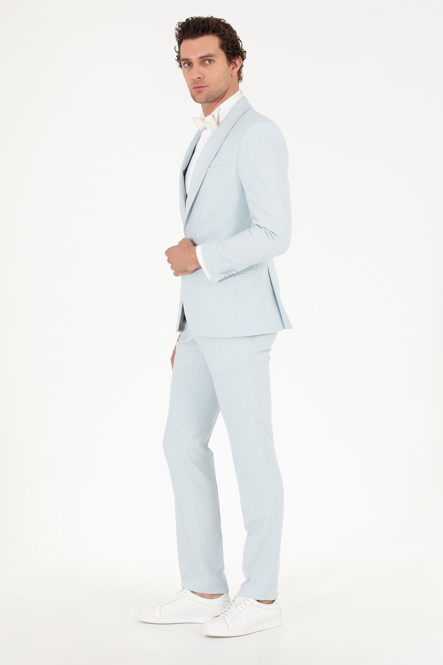 Açık Mavi Slim Fit Smokin Damatlık - 50266443008
