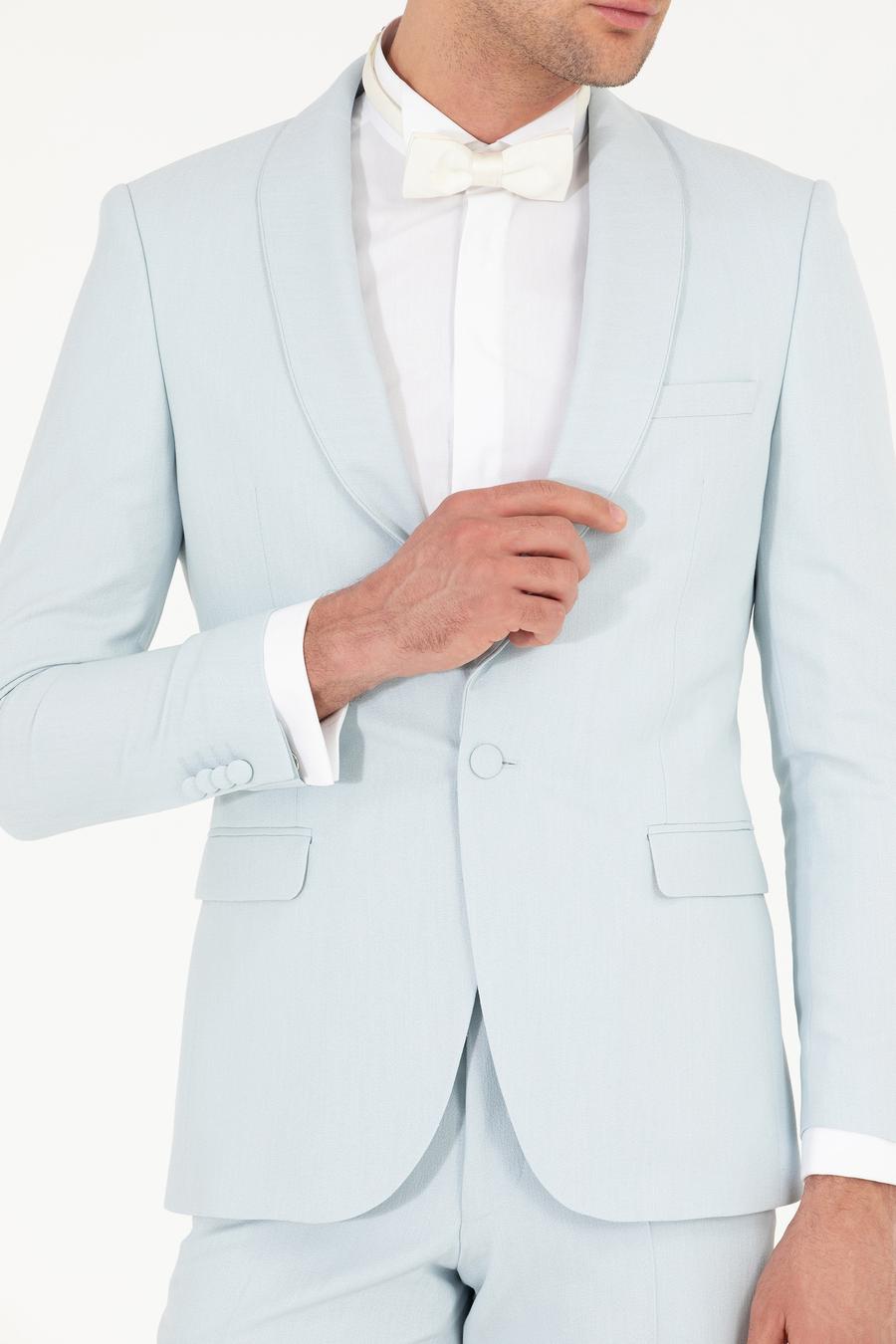 Açık Mavi Slim Fit Smokin Damatlık - 50266443008