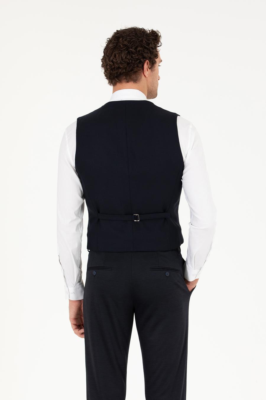 Lacivert Slim Fit Yelek - 50267706025