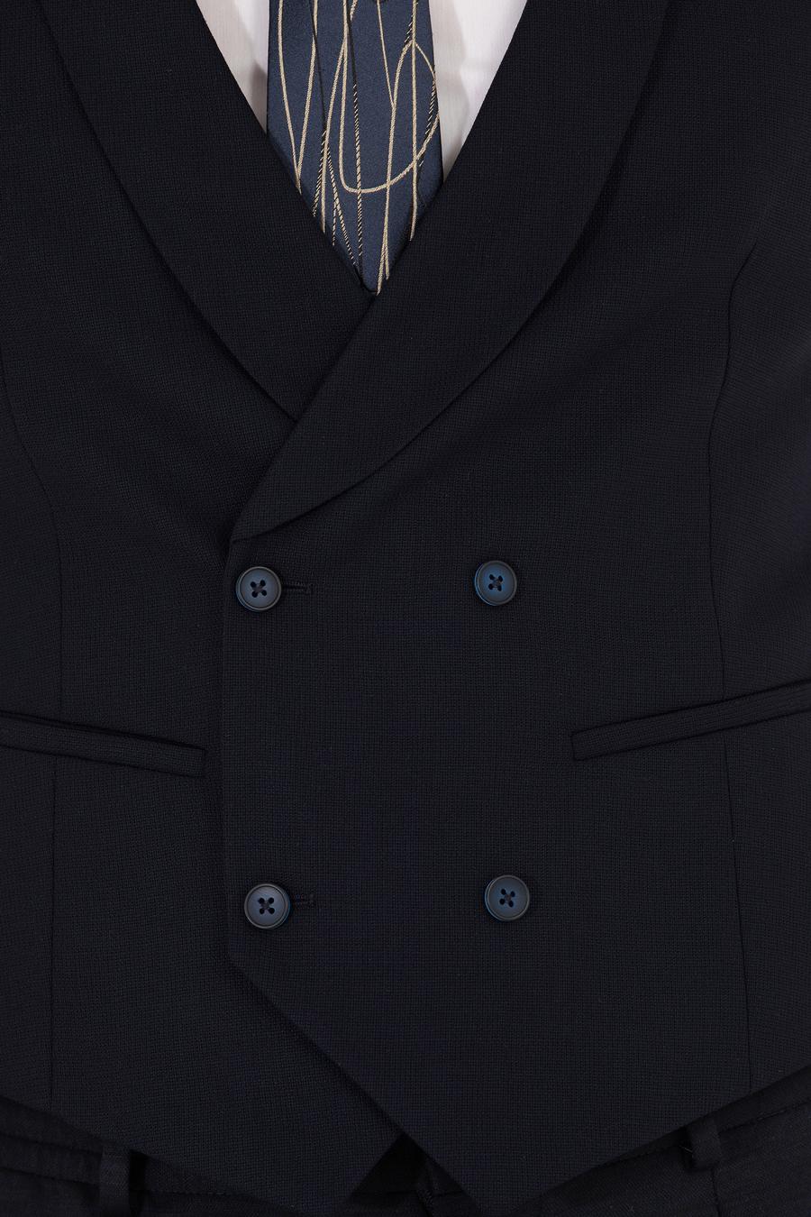 Lacivert Slim Fit Yelek - 50267706025