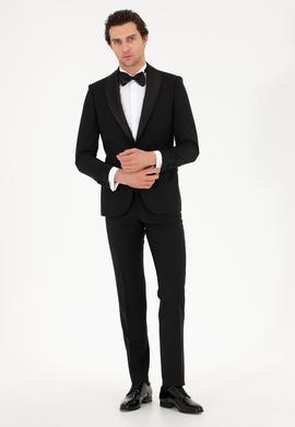 Siyah Slim Fit Smokin Damatlık