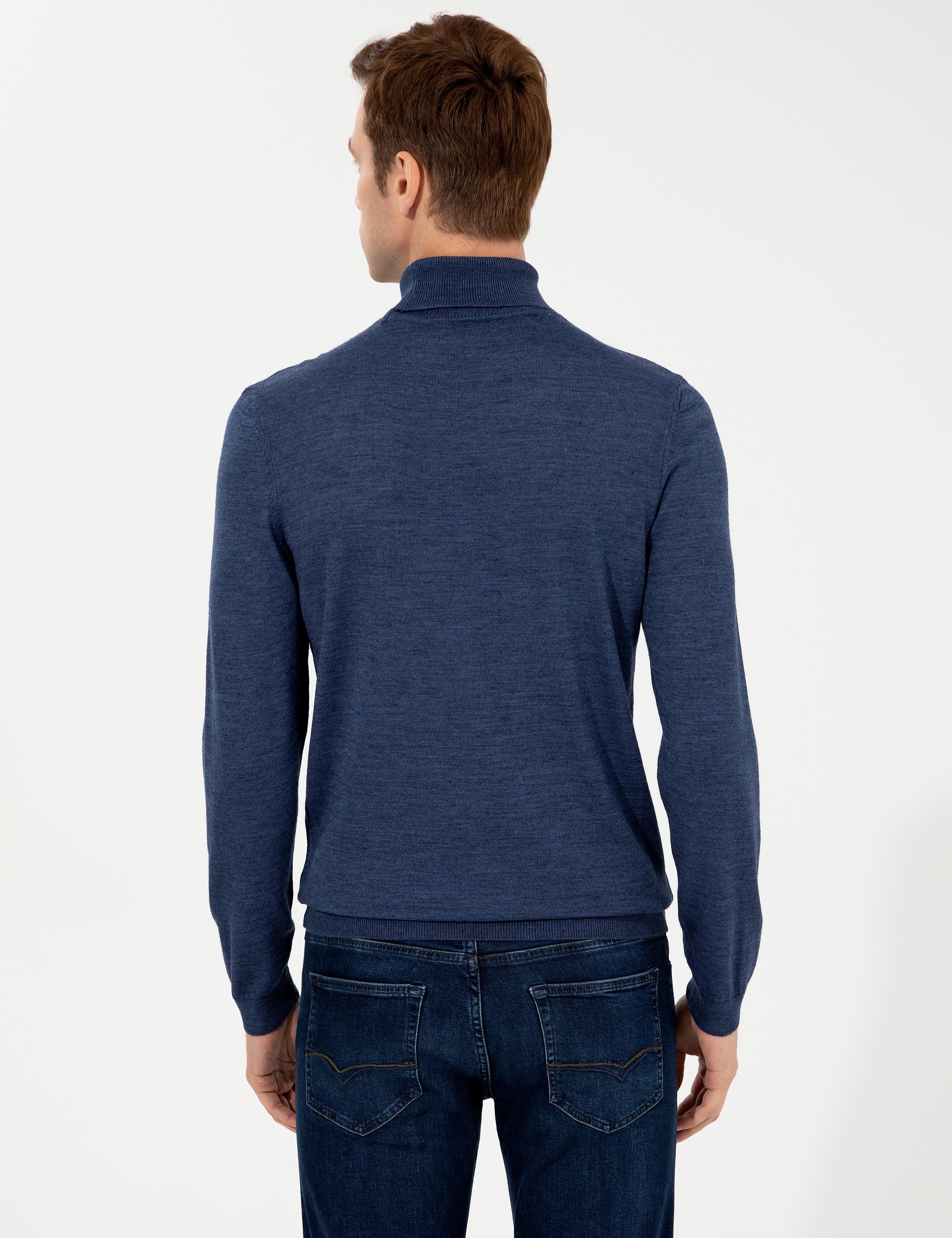İndigo Slim Fit Balıkçı Yaka Basic Triko Kazak - 50227794092