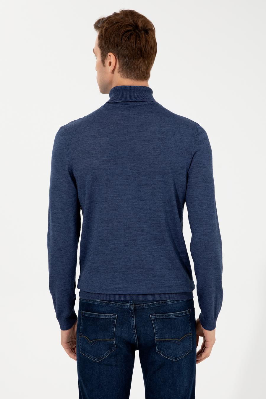 İndigo Slim Fit Balıkçı Yaka Basic Triko Kazak - 50227794092