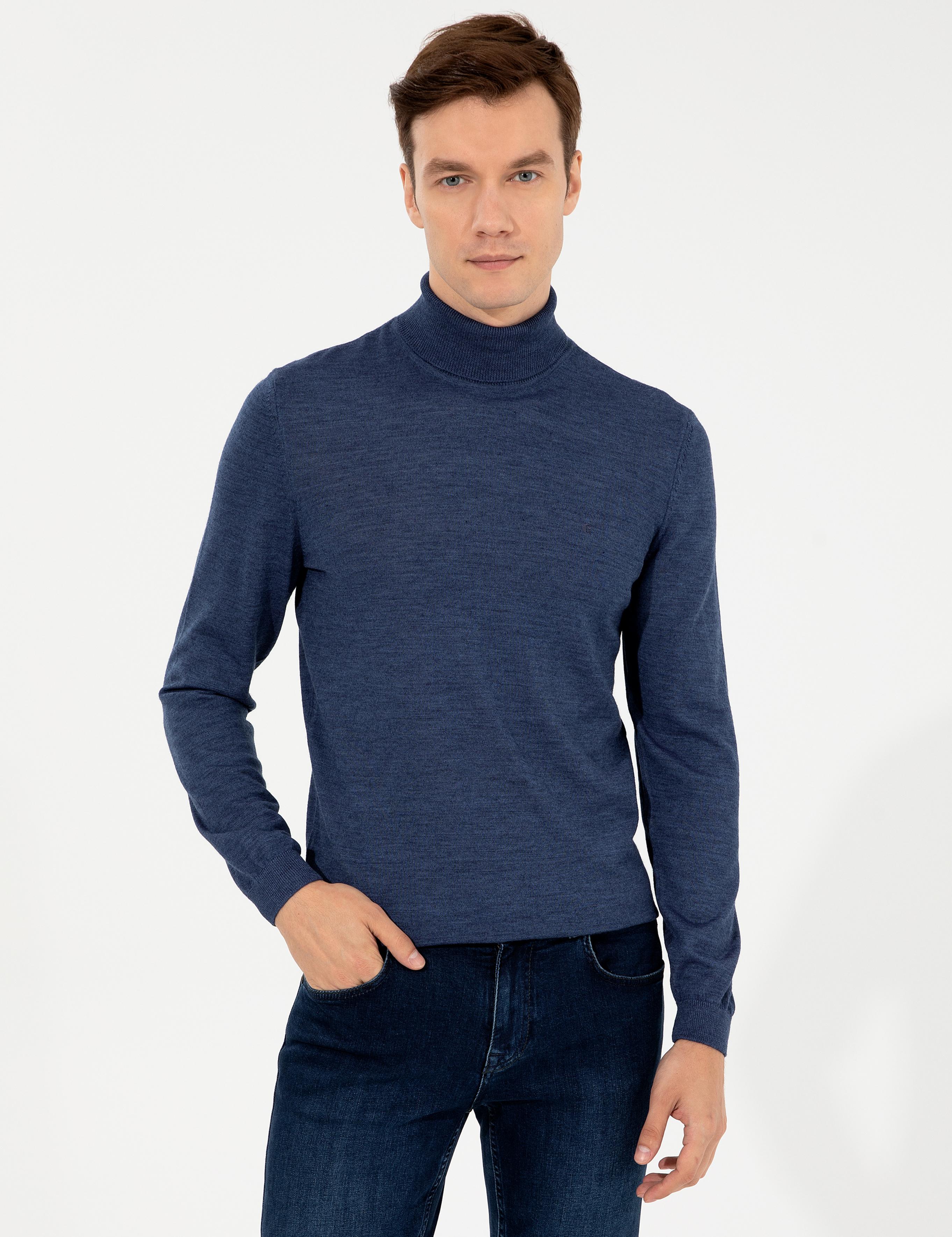 İndigo Slim Fit Balıkçı Yaka Basic Triko Kazak - 50227794092