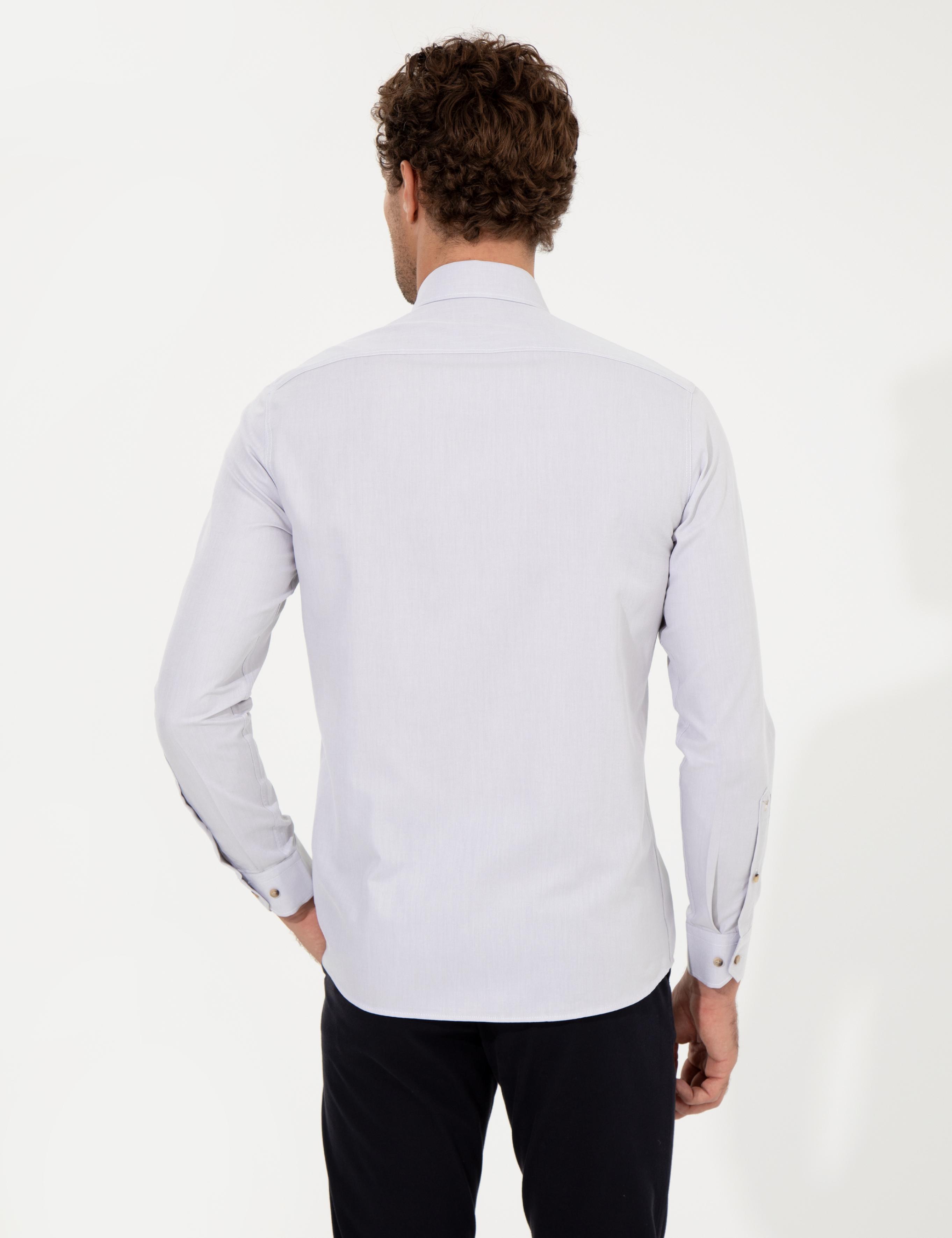 Bej Slim Fit Uzun Kollu Gömlek - 50250841157