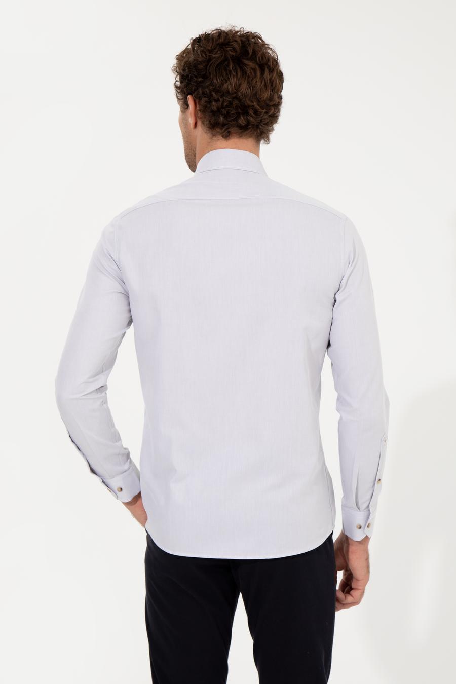 Bej Slim Fit Uzun Kollu Gömlek - 50250841157