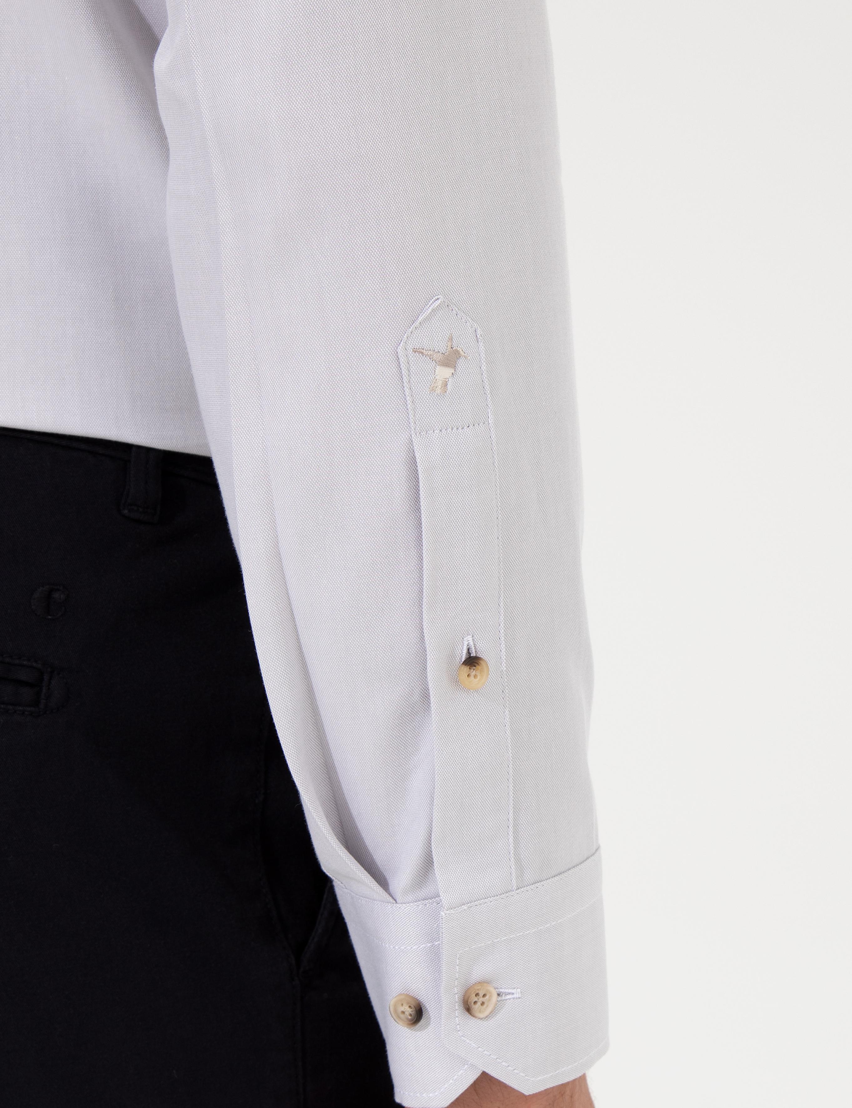 Bej Slim Fit Uzun Kollu Gömlek - 50250841157