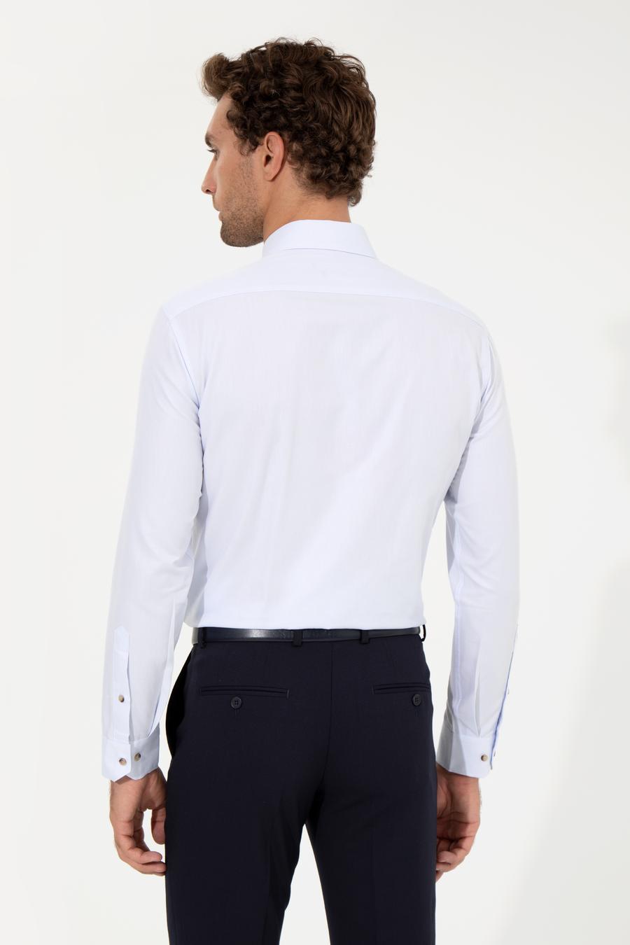 Açık Mavi Slim Fit Uzun Kollu Gömlek - 50250841169