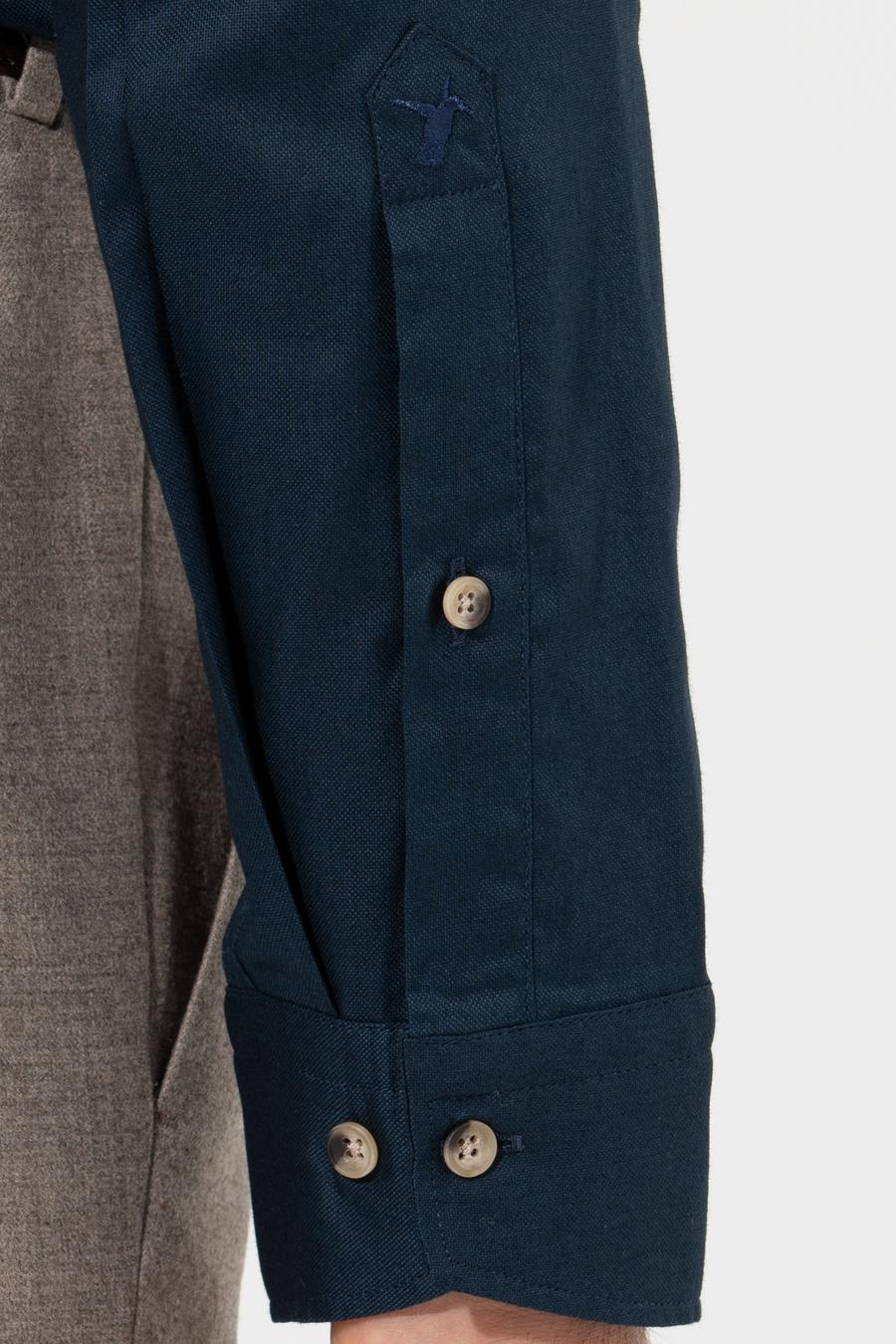 Lacivert Slim Fit Uzun Kollu Gömlek - 50250841186