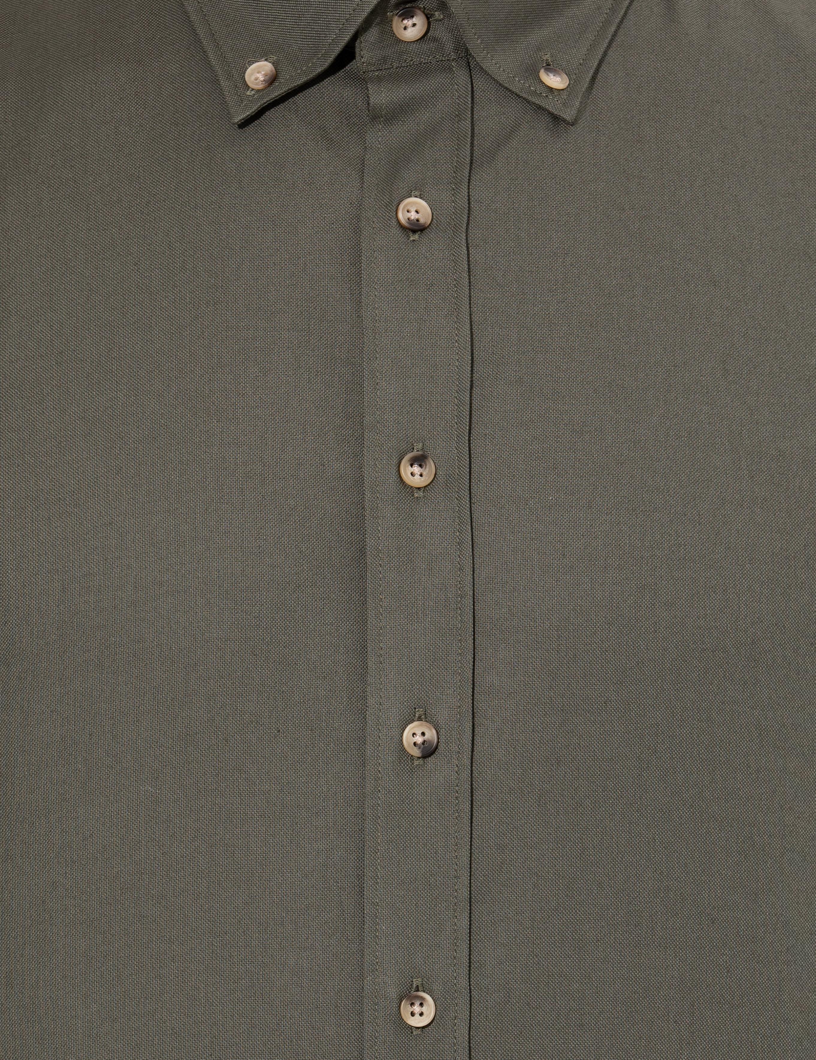 Koyu Haki Slim Fit Uzun Kollu Gömlek - 50250841214