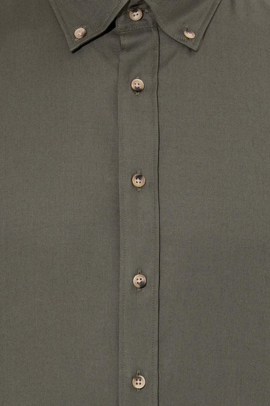 Koyu Haki Slim Fit Uzun Kollu Gömlek - 50250841214