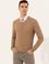 Camel Slim Fit V Yaka Basic Triko Kazak