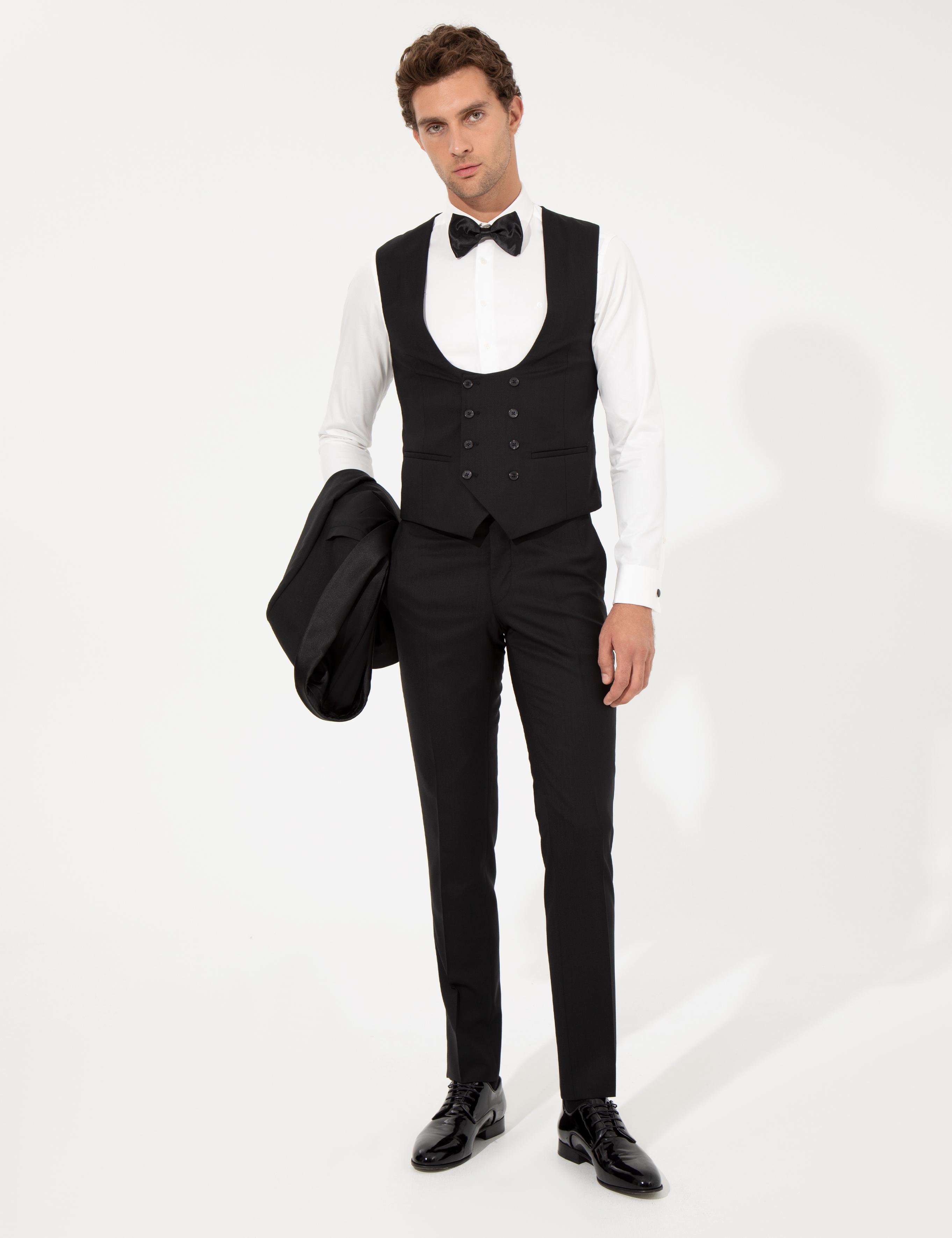 Siyah Ekstra Slim Fit Smokin - 50251808020
