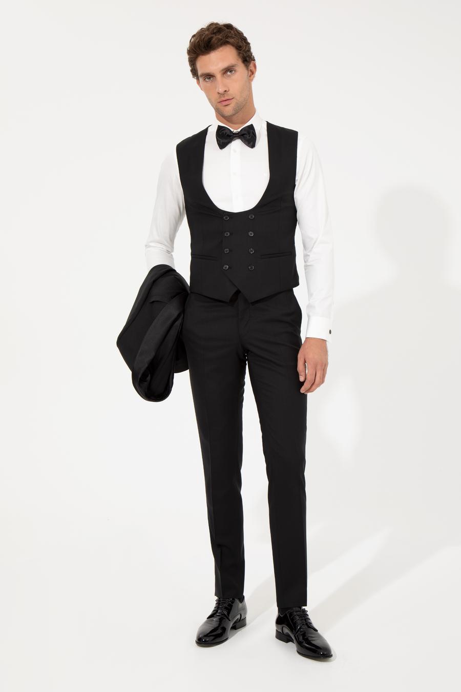 Siyah Ekstra Slim Fit Smokin - 50251808020