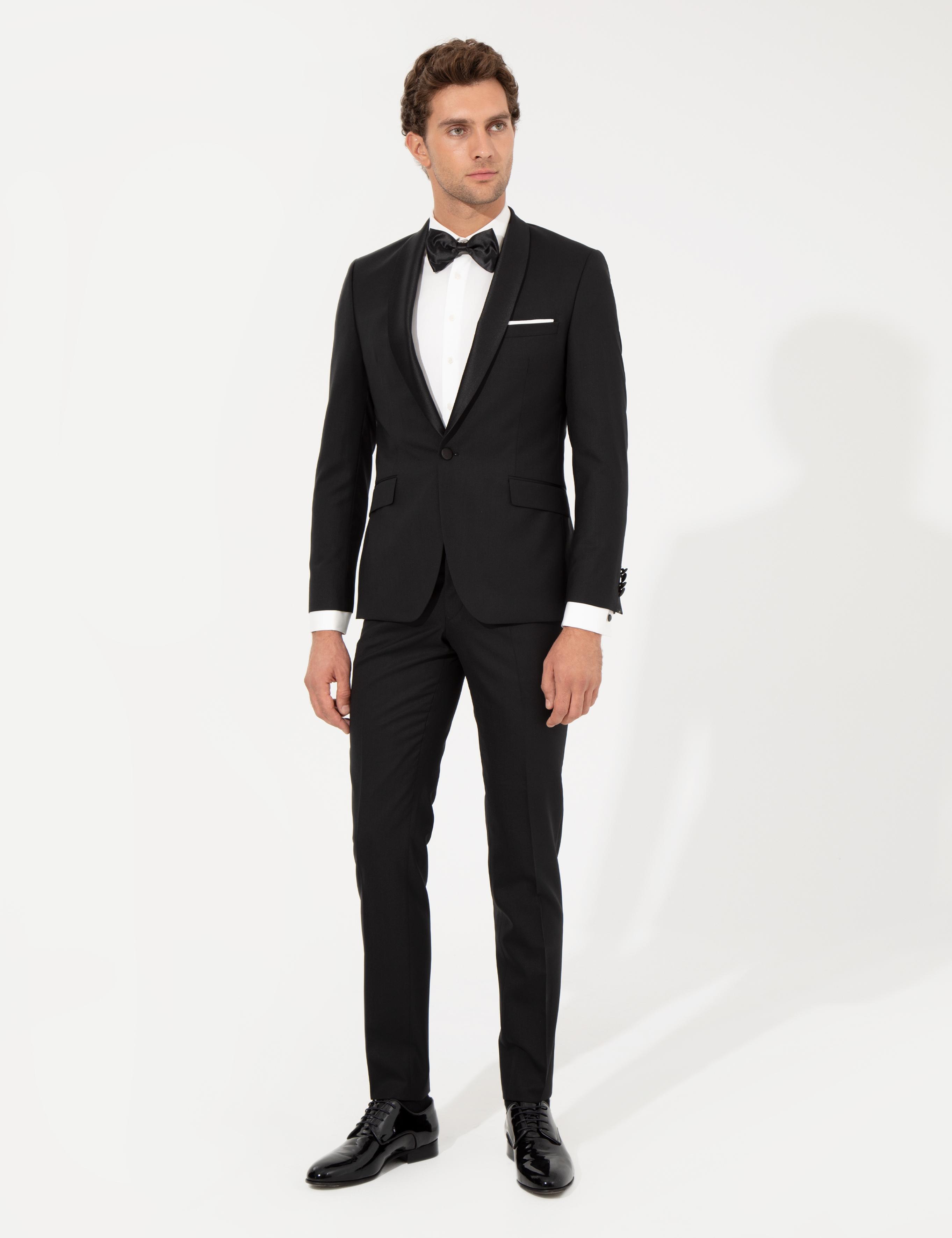Siyah Ekstra Slim Fit Smokin - 50251808020