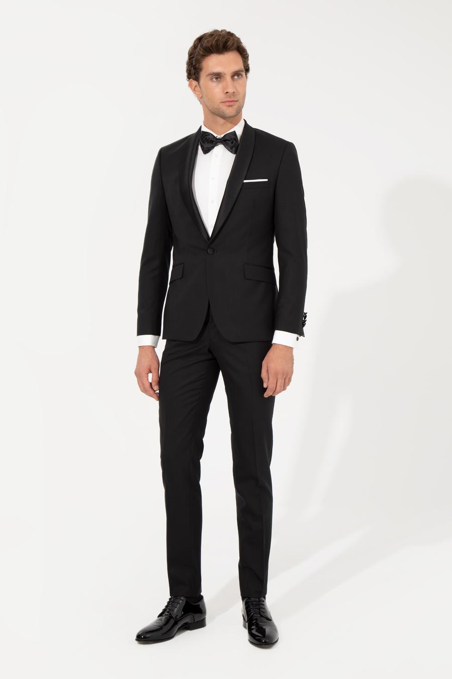 Siyah Ekstra Slim Fit Smokin - 50251808020