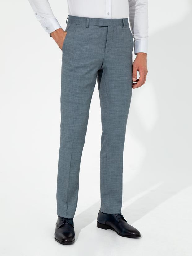 Açık Lacivert Slim Fit Kumaş Pantolon